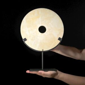 Handcrafted Large Onyx Disc on Custom Stand - Indonesia