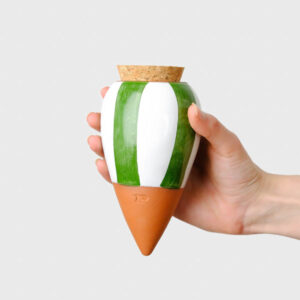 Pepin - Olla in Green & White Stripe