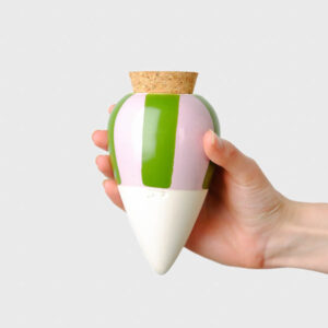 Pepin - Olla in Green & Lilac Stripe