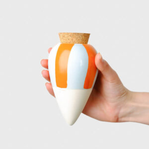 Pepin - Olla in Orange & Light Blue Stripe