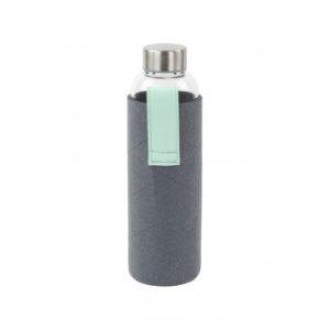 YOKO - Borosilicate Glass Bottle in Duck Blue Sleeve (550ml)