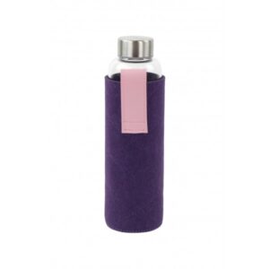 YOKO - Borosilicate Glass Bottle in Purple & Pink Sleeve (550ml)