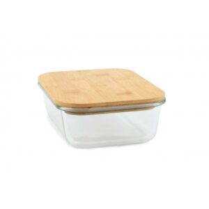 YOKO - Borosilicate Glass Lunch Box with Bamboo Lid (1050ml)