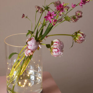 BOUQUET Vase Lamp (Large | Chrome & Clear)