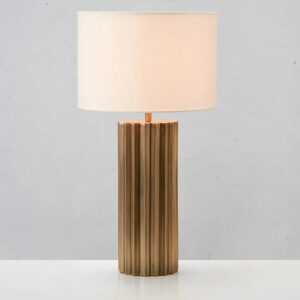 HASHIRA Table Lamp (Antique Brass & Offwhite)
