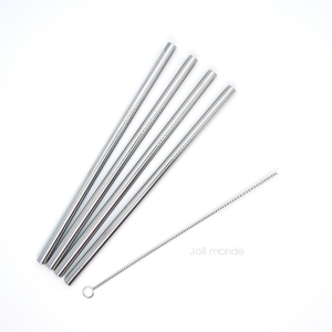 JOLIMONDE - Stainless Steel Straws (4 Pack)