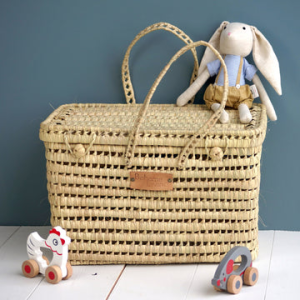 Handmade Palm Storage Trunk (Medium | Front Handles)