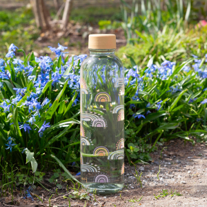 CARRY Glass Waterbottle (700ml | Boho Rainbow)