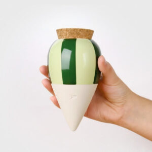 Pepin - Olla in Green & Green Stripe
